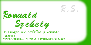 romuald szekely business card